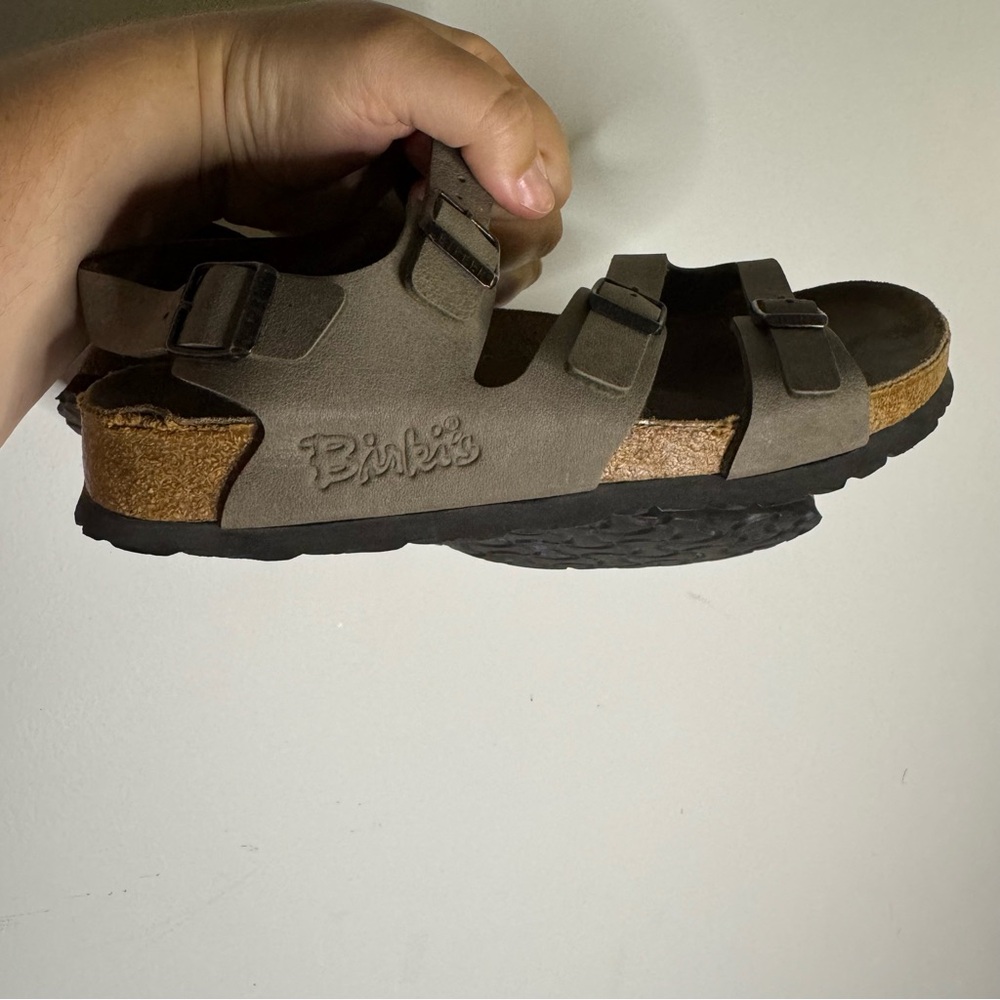 Birkenstock Birkis Ellice Sandals Olive Green Buckle Comfort Shoes EU 38 - Picture 7 of 9